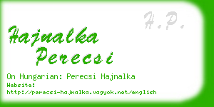 hajnalka perecsi business card